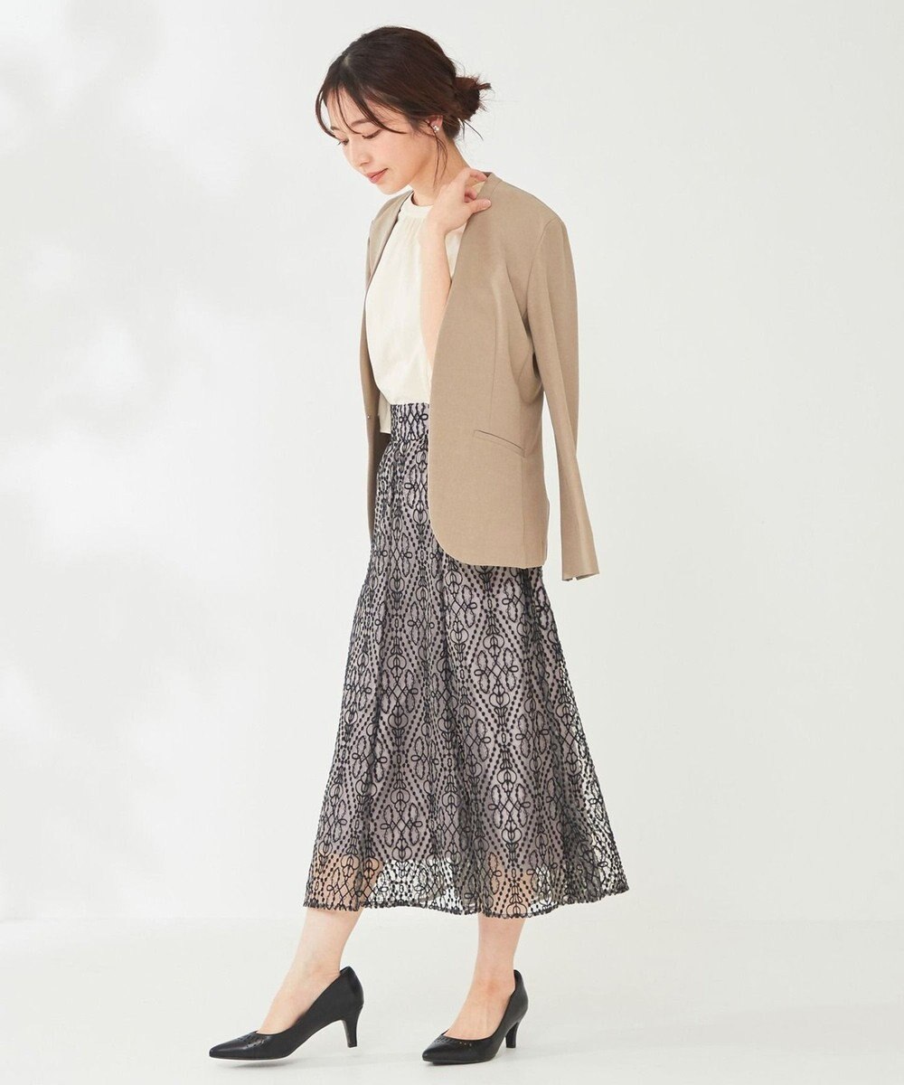 ANY SIS 【セットアップ可】リネンライクポリエステル ジャケット 