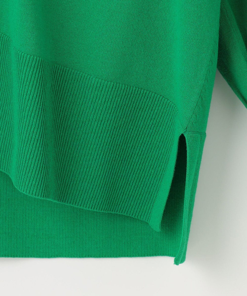 組曲 【ビジューボタン・アンサンブル対応】ハイゲージ ロングVネックカーディガン 