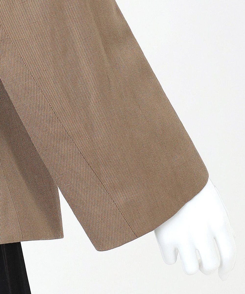 23区 【エステータ】ウールリネン レザートリミング ジャケット 