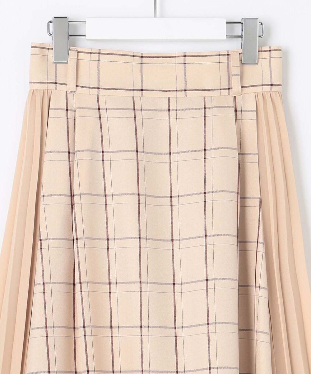 Feroux 【洗える】プリーツコンビチェック スカート 