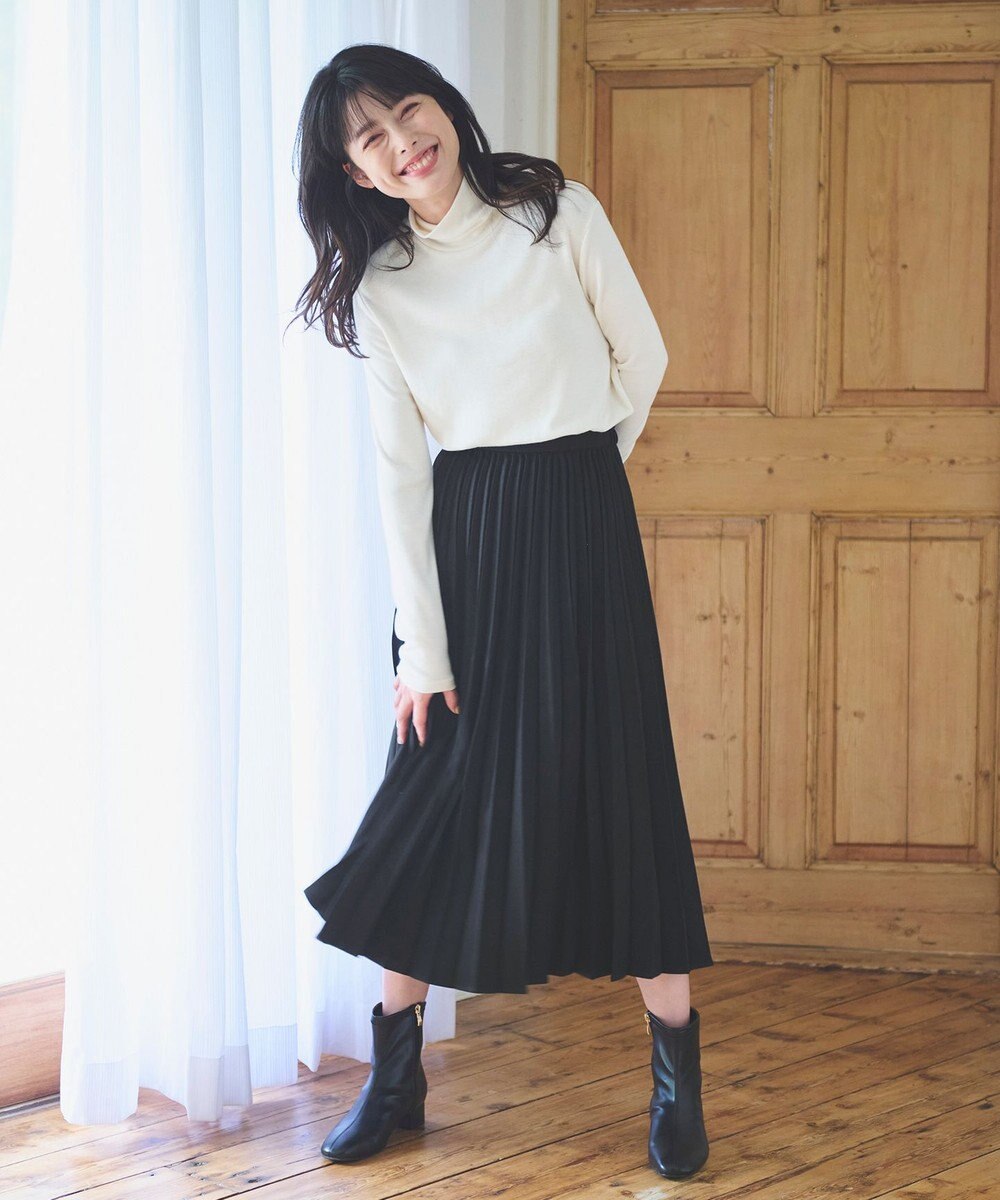 ANY 【洗濯機可】ソフトタッチリブタートルネック 