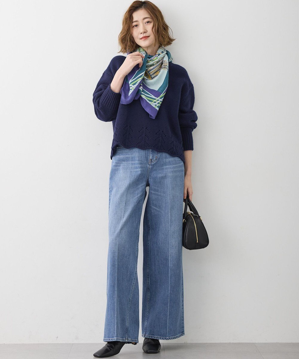 23区 【滝沢眞規子さん着用/RED CARD TOKYO×23区】 センタープレス デニム ワイド パンツ 