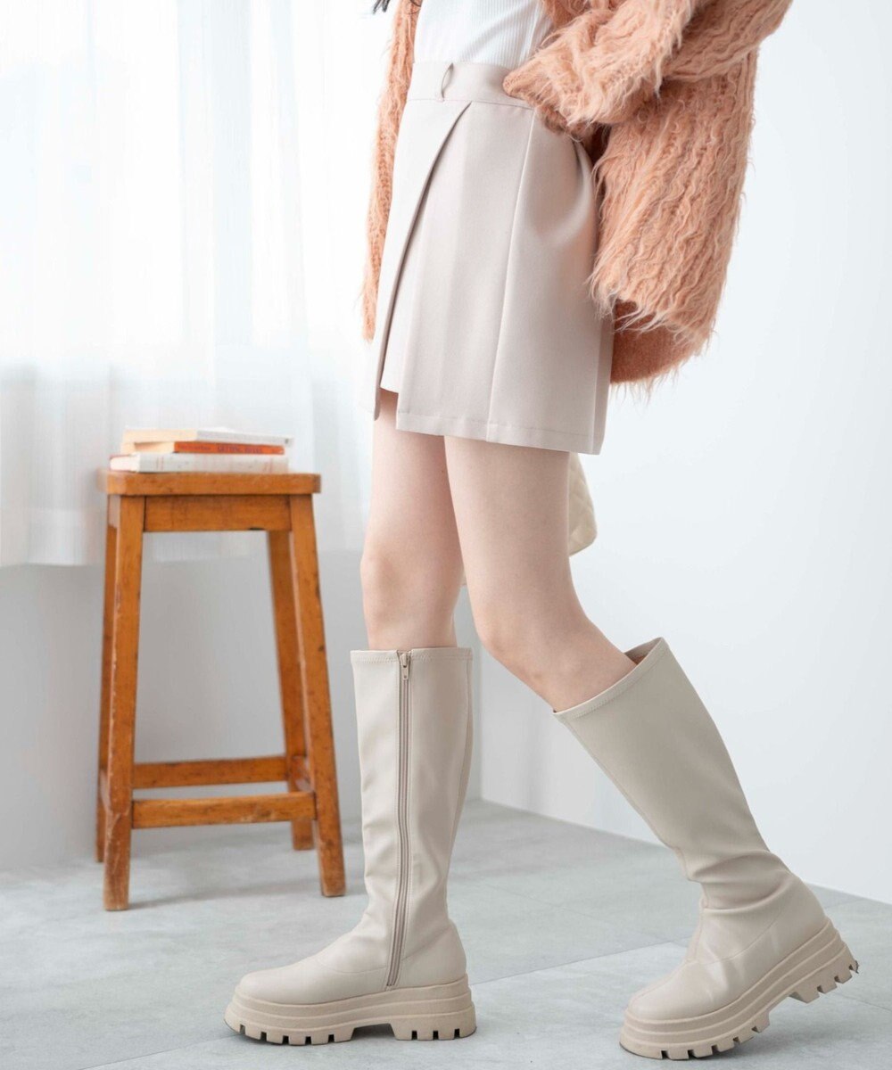 WEGO スリットレイヤードスカパン 