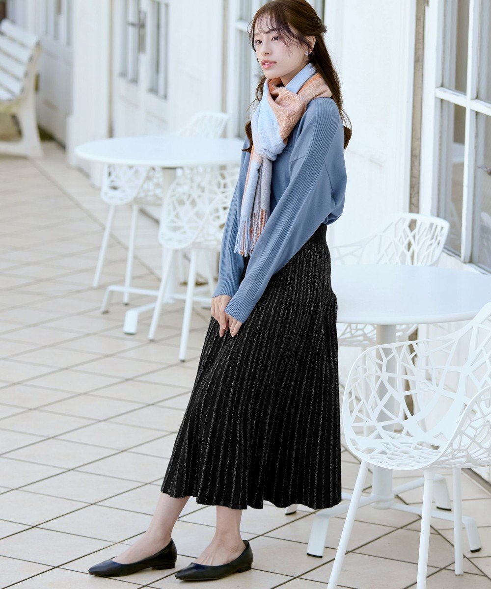 Tiaclasse ラメニットスカート 