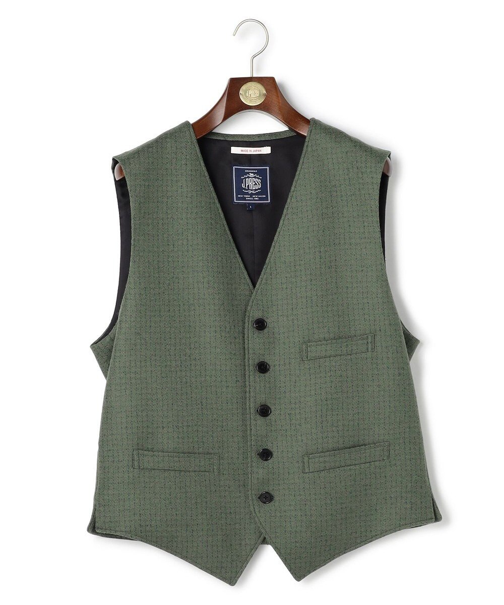 J.PRESS MEN 【J.PRESS ORIGINALS】Boil Random Window Pen Over Odd Vest / Japan Made 