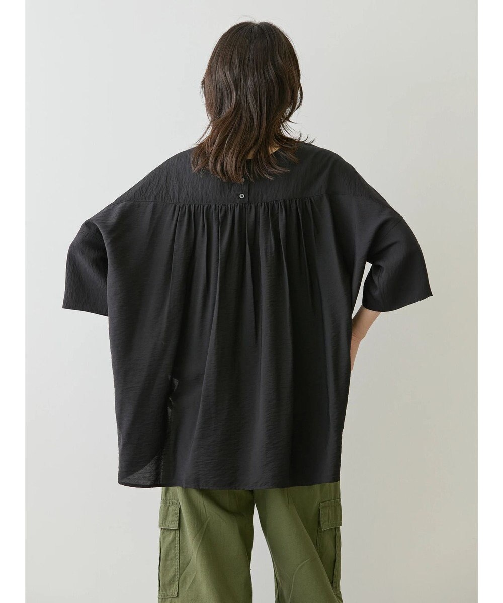 AMERICAN HOLIC 接触冷感スキッパーバックギャザーブラウス 