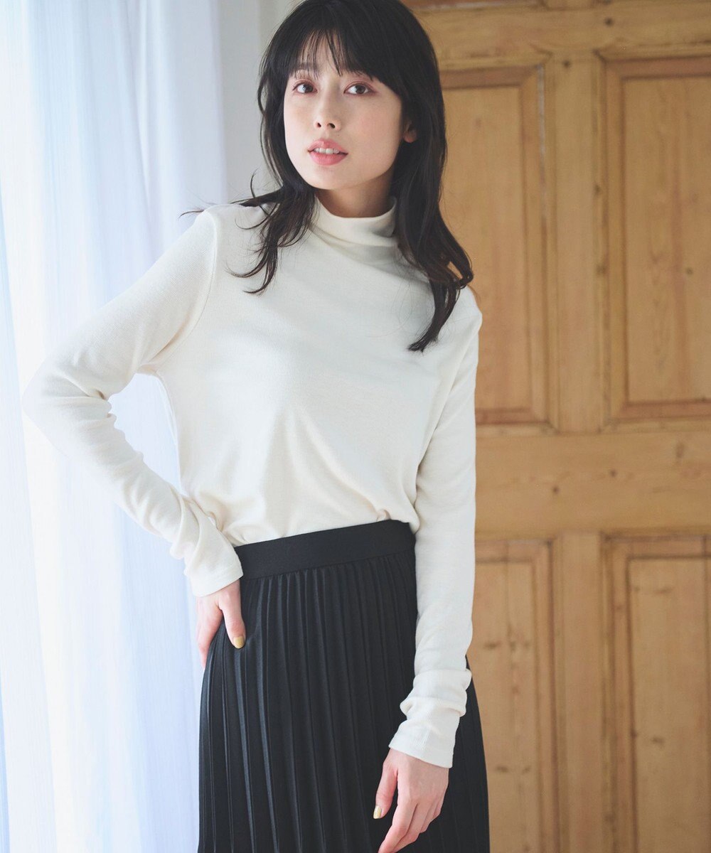 ANY 【洗濯機可】ソフトタッチリブタートルネック 