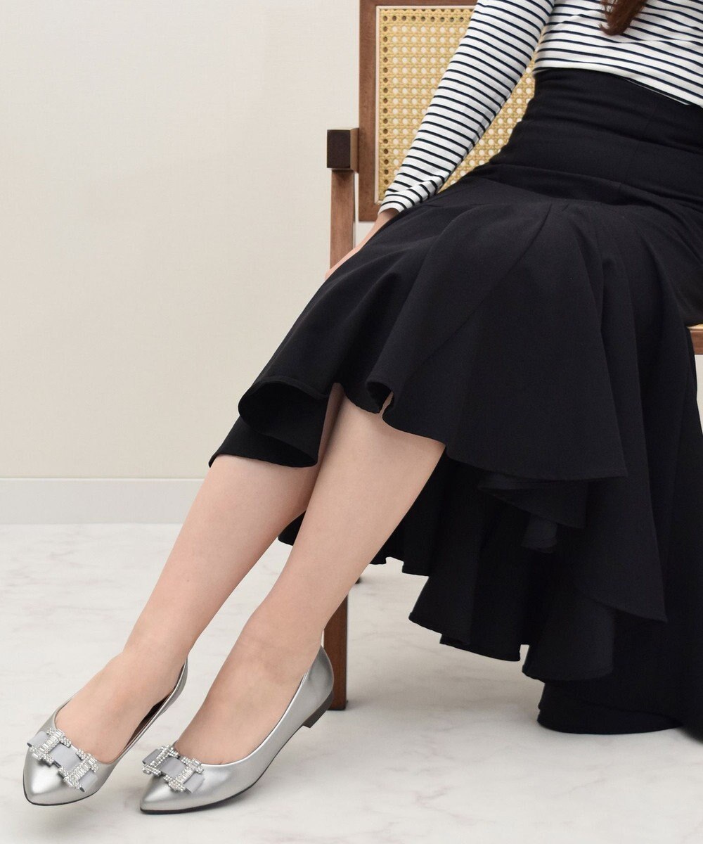 Bridget Birkin 【Bridget Birkin】ビジューリボンバレエレインパンプス 