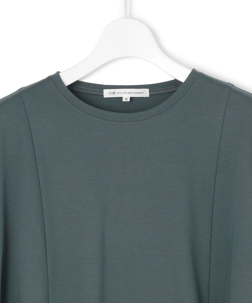 23区 L 【GLOW6月号掲載/汗じみ防止】スムースデザイン フレア  Tシャツ 