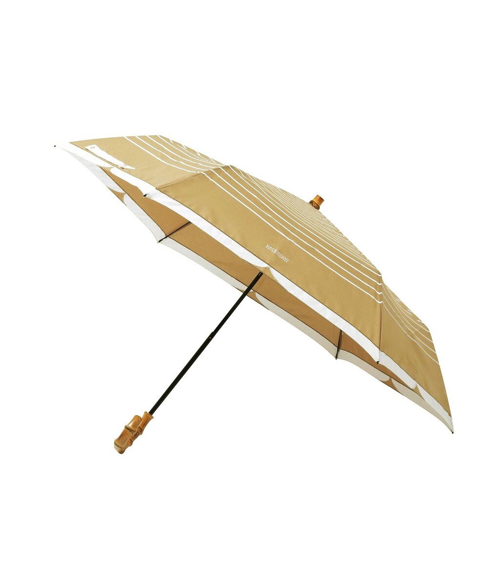 MOONBAT MACKINTOSH PHILOSOPHY(マッキントッシュ フィロソフィー) Cleric collar ボーダー 竹手元 雨傘 折りたたみ傘 