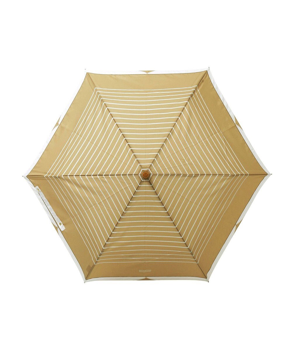MOONBAT MACKINTOSH PHILOSOPHY(マッキントッシュ フィロソフィー) Cleric collar ボーダー 竹手元 雨傘 折りたたみ傘 