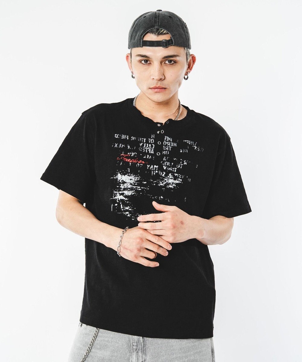 WEGO 【ユニセックス着用ITEM】アイレットスラブヘンリーネックT（SS） 