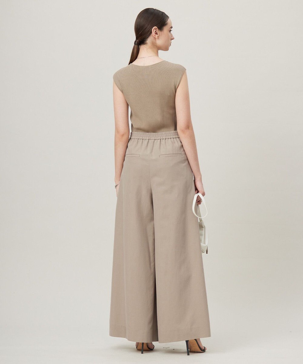 ICB L 【洗える】オーガニックコットンリブ ノースリーブニット 