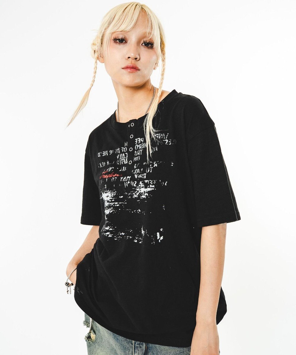 WEGO 【ユニセックス着用ITEM】アイレットスラブヘンリーネックT（SS） 