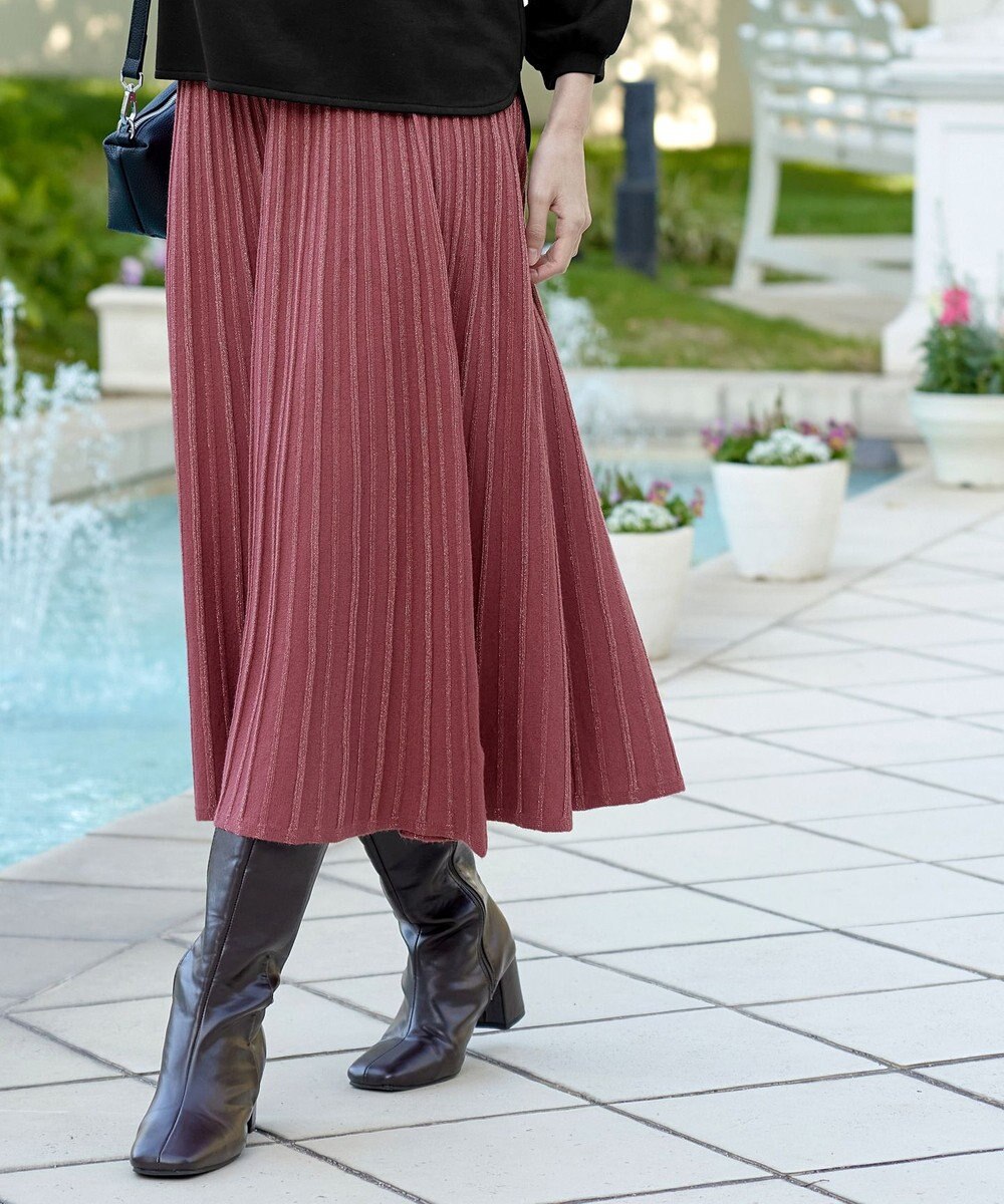 Tiaclasse ラメニットスカート 