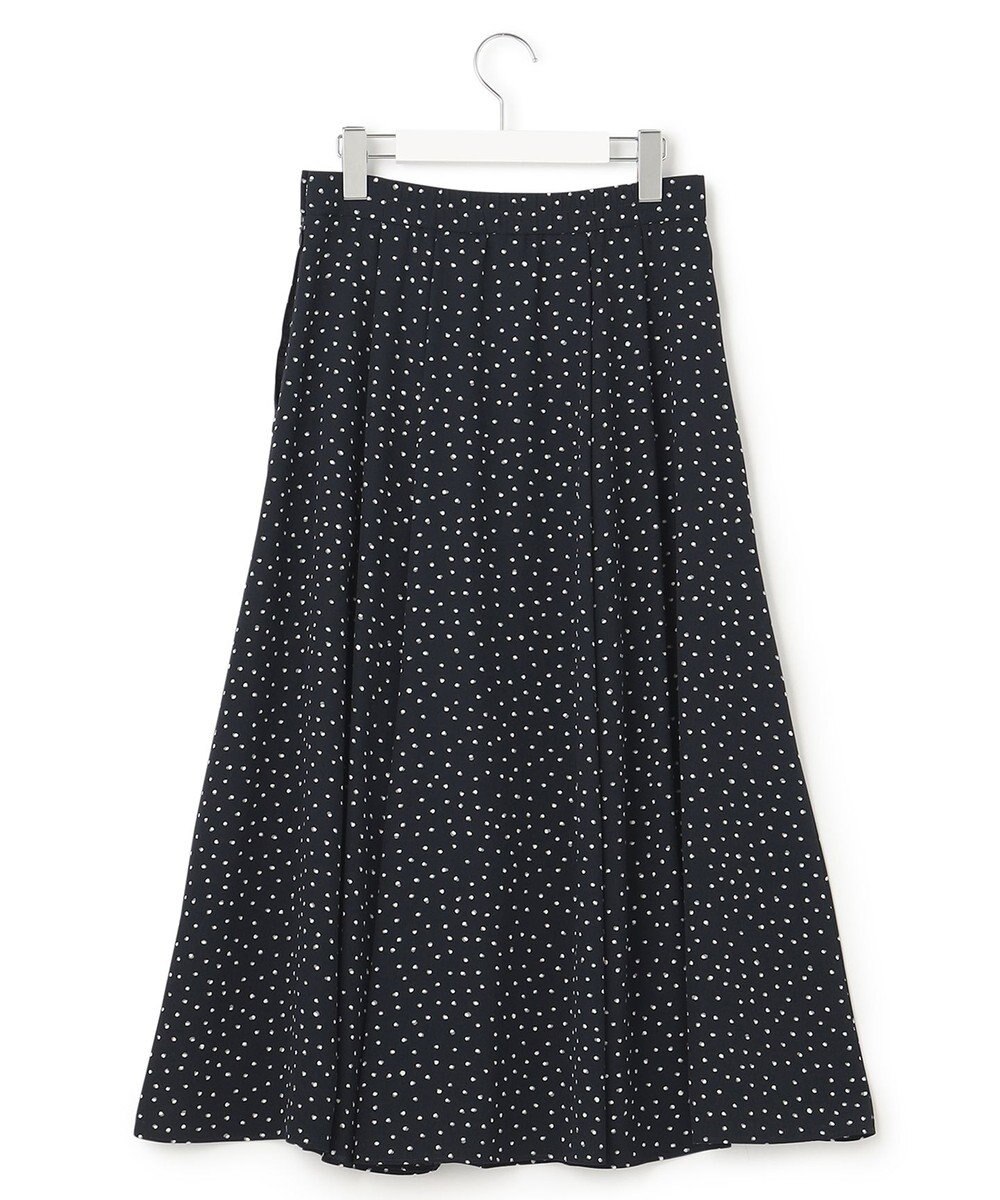 23区 【セットアップ対応/洗える】バックサテンアムンゼン ドットプリント スカート 