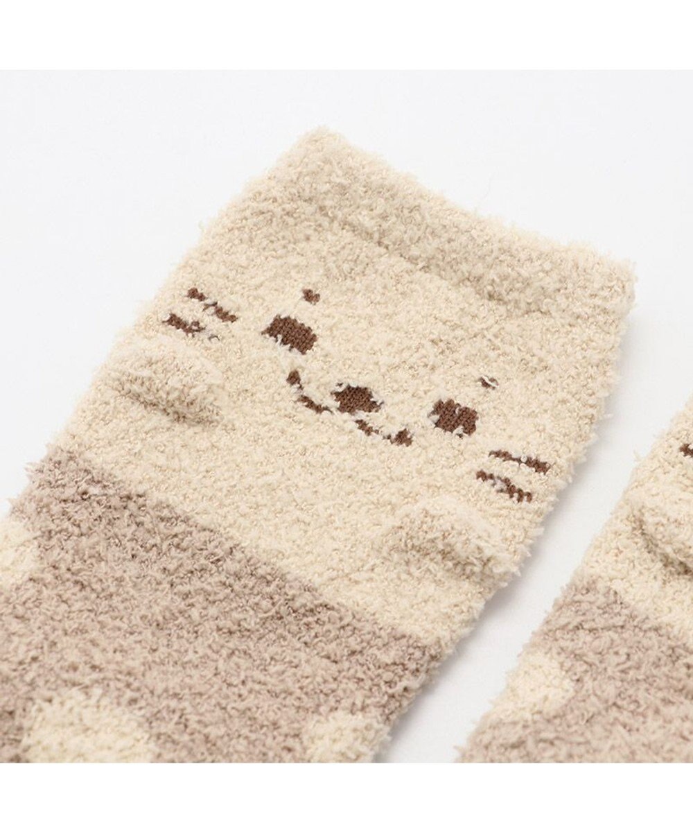 しろたん マシュマロ あったか 靴下 水玉茶色 21cm 24cmあったかくつ下 レディース 子供 ルームソックス おしゃれ かわいい 秋冬小物 防寒 冷え対策 室内履き あったか アザラシ かわいい キャラクター マザーガーデン Mother Garden ファッション通販 公式通販