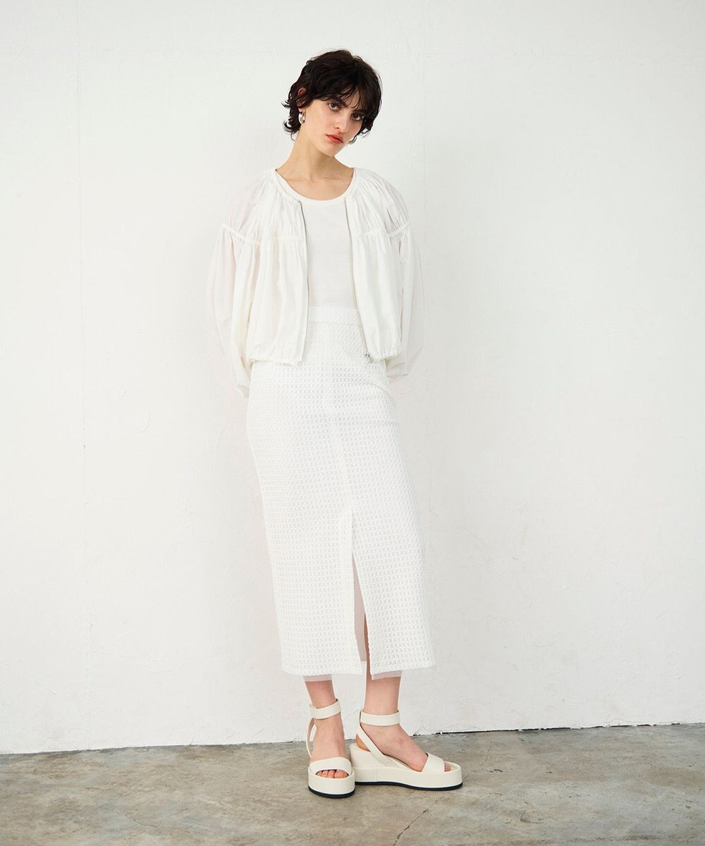 GRACE CONTINENTAL ラッセルメッシュスカート 