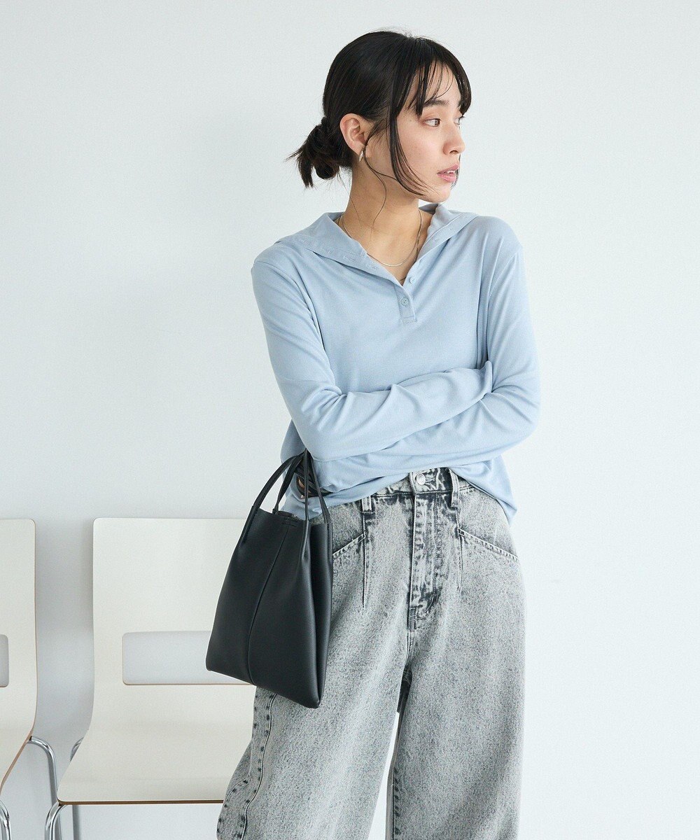 CRAFT STANDARD BOUTIQUE ハイネックハーフボタンプルオーバー 