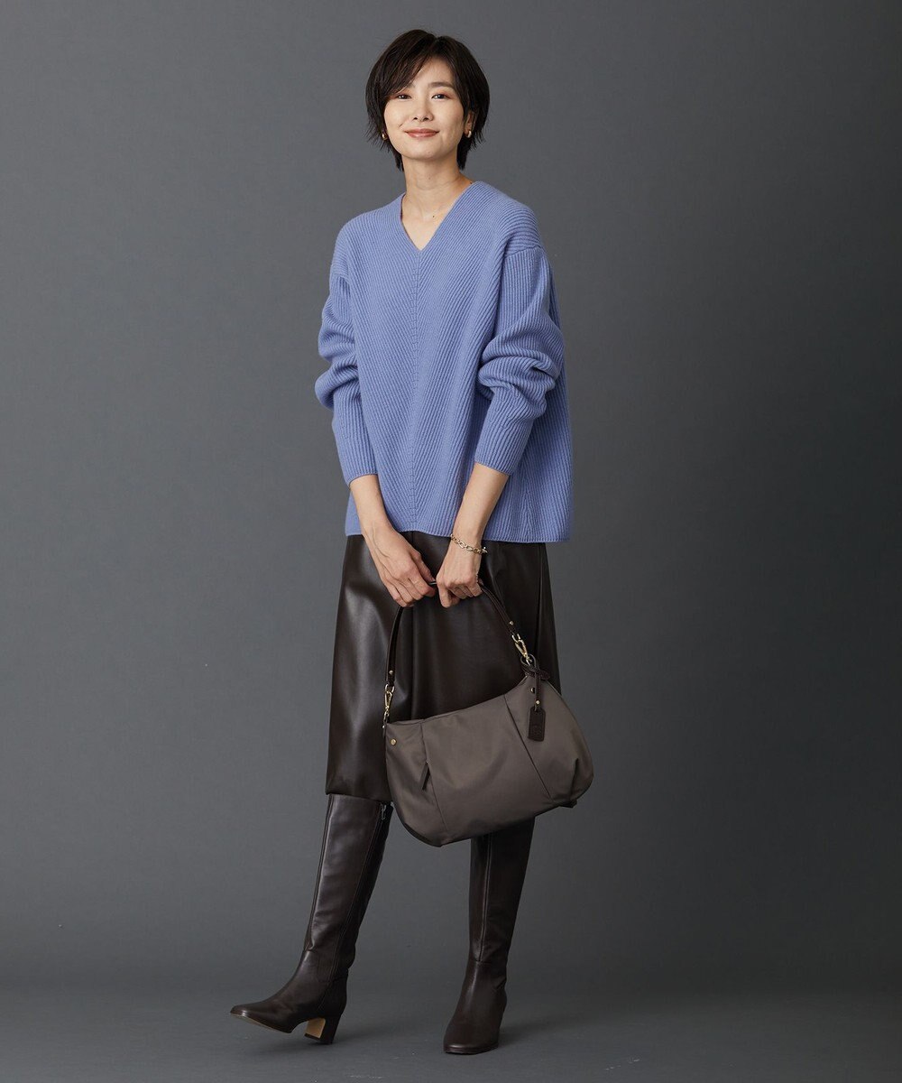 J.PRESS LADIES 【洗える】シンセティックマットleather スカート 