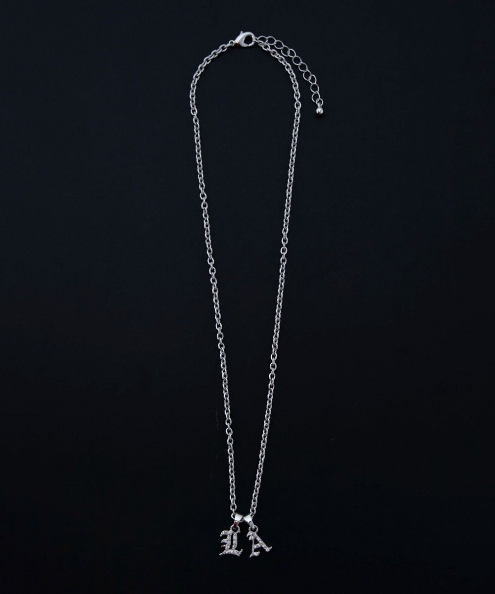 WEGO Mラインストーンダブルモチーフネックレス 