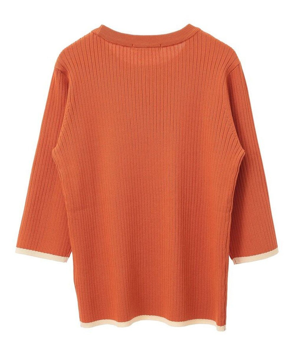 Green Parks ＢＰ　袖口カラーリブ７分袖ニットプルオーバー 