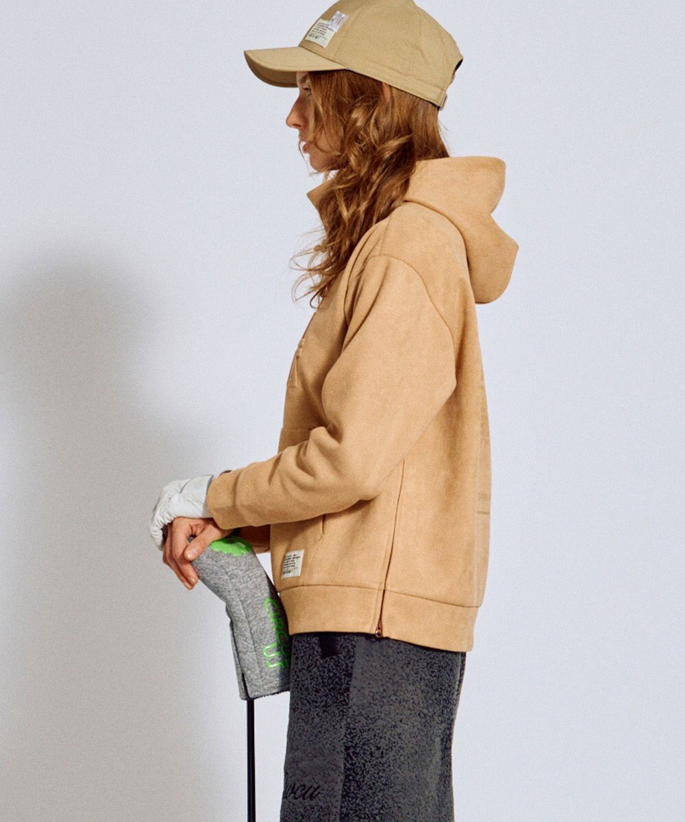 PW CIRCULUS 2025 NEW！【手洗い洗濯可】【WOMEN】スエードライク デタッチャブルフーディ ゴルフウェア レディース 