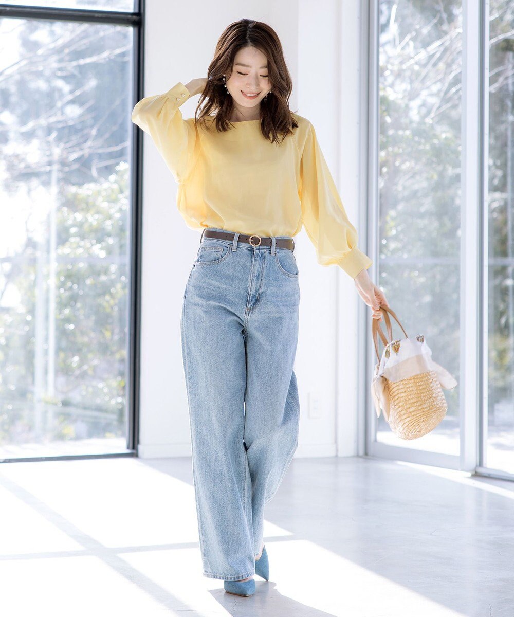 Tiaclasse 【洗える】ラグランパフスリーブブラウス 