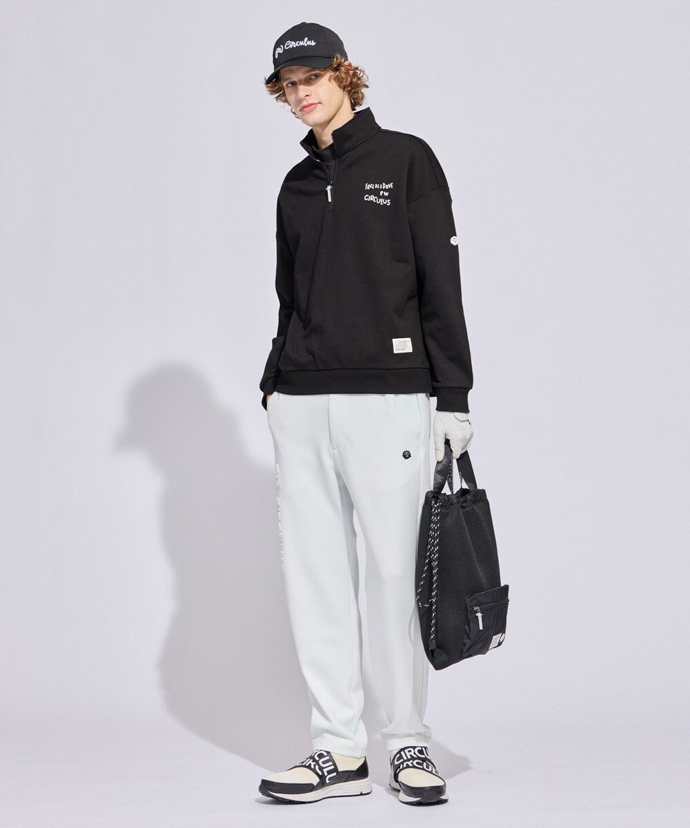 PW CIRCULUS 【MEN】ハーフジップ 裏毛スウェットトップス ゴルフ 
