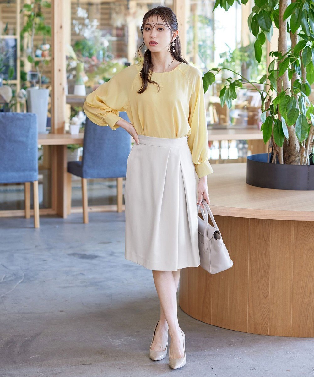 Tiaclasse 【洗える】ラグランパフスリーブブラウス 