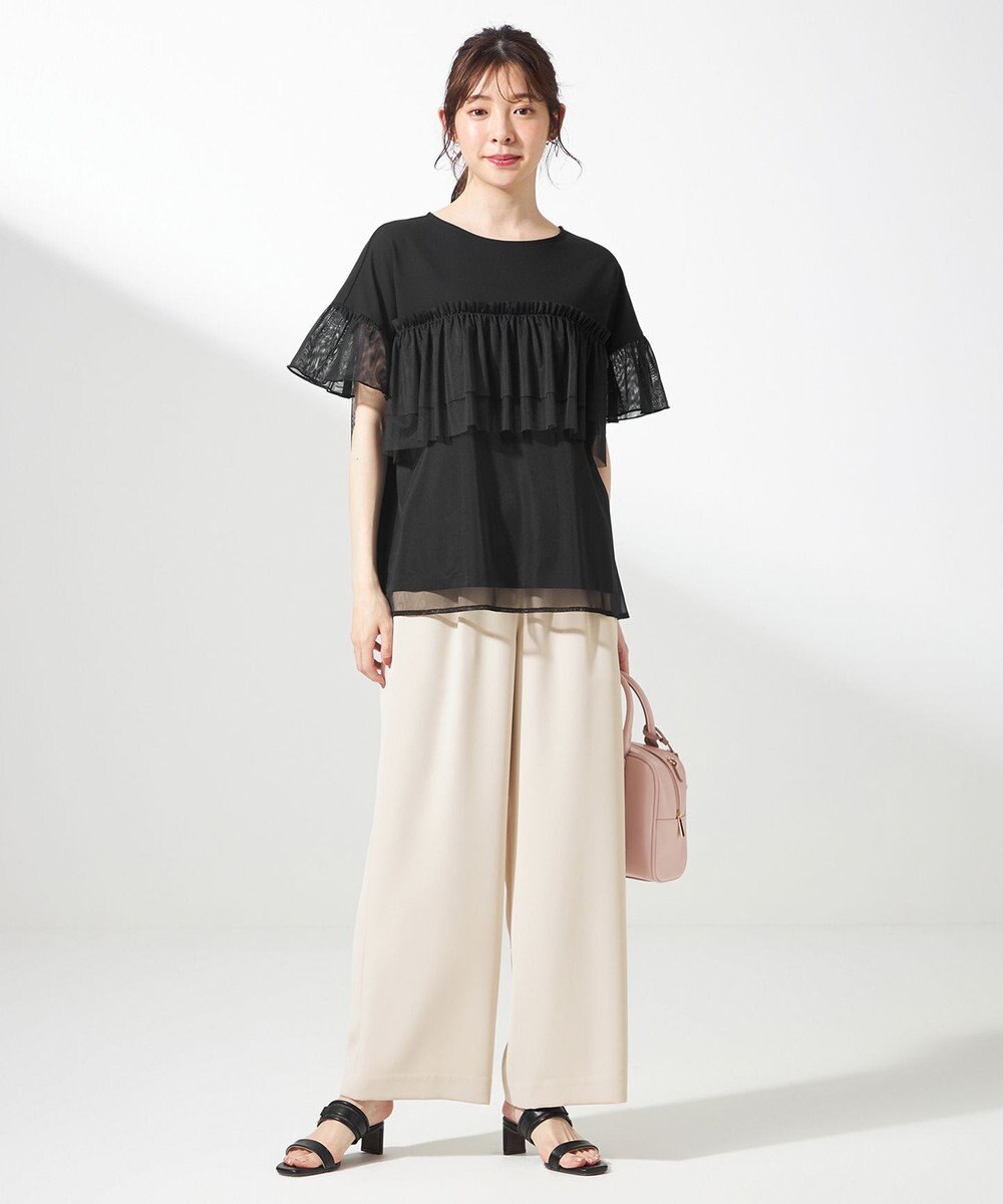 ANY SIS 【撥水・接触冷感・UVカット】コンフォートイージー ワイドパンツ 