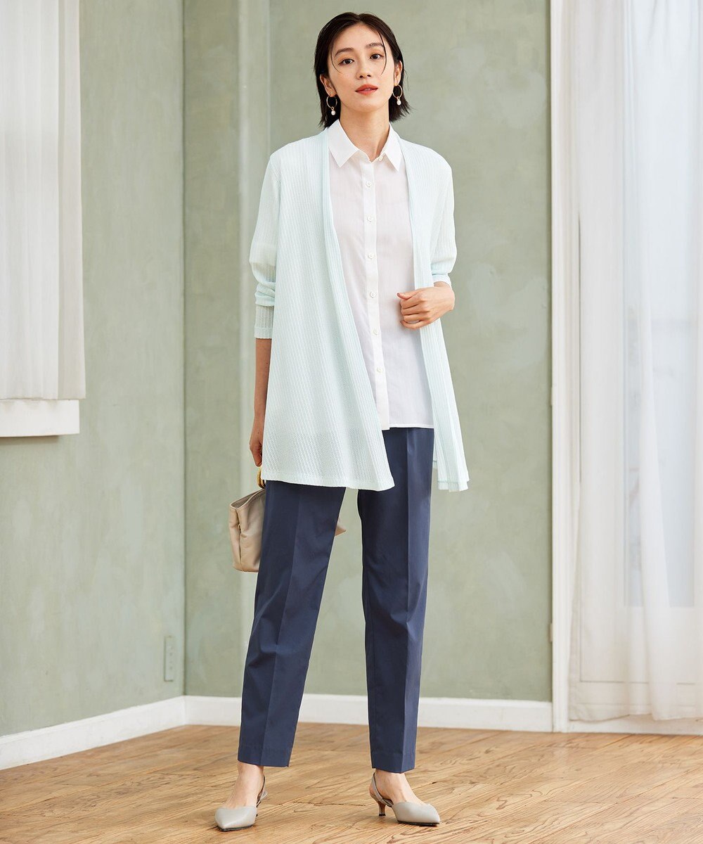 自由区 【アンサンブル対応・洗える】ハンディ カーディガン ロング丈 