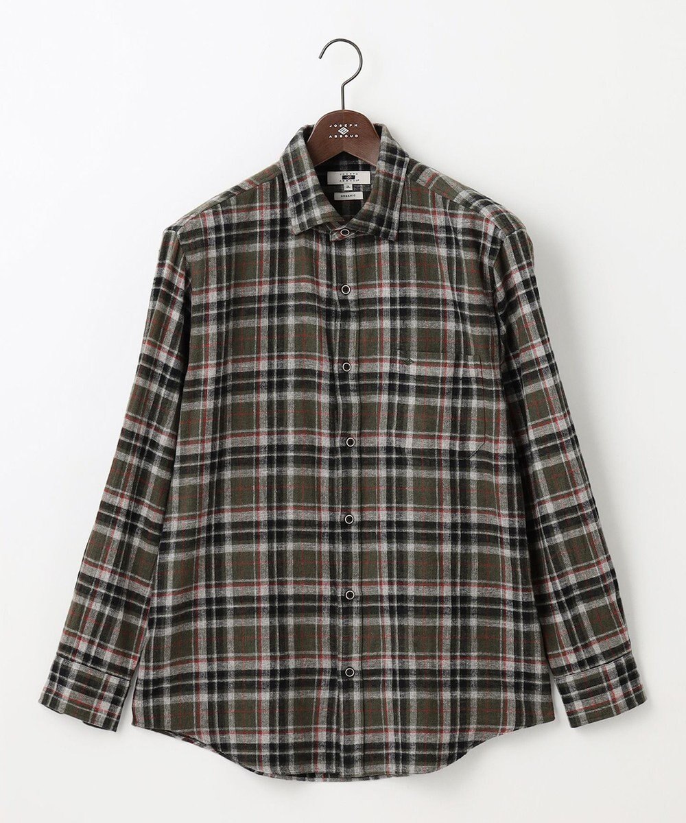 JOSEPH ABBOUD 【キングサイズ・柔らかな肌触り/暖かい】 ラフィーコットンフランネルシャツ 