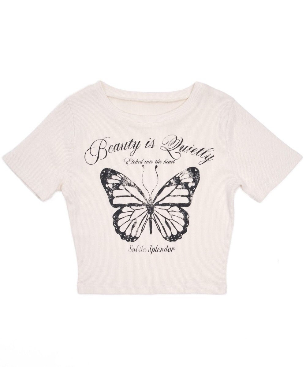 WEGO ヴィンテージウォッシュグラフィックリブT 