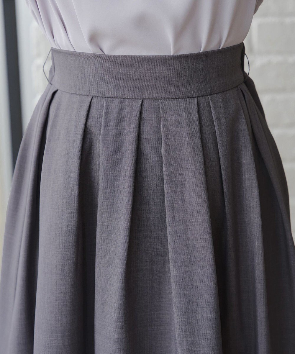 Tiaclasse L ベルト付きフレアスカート 