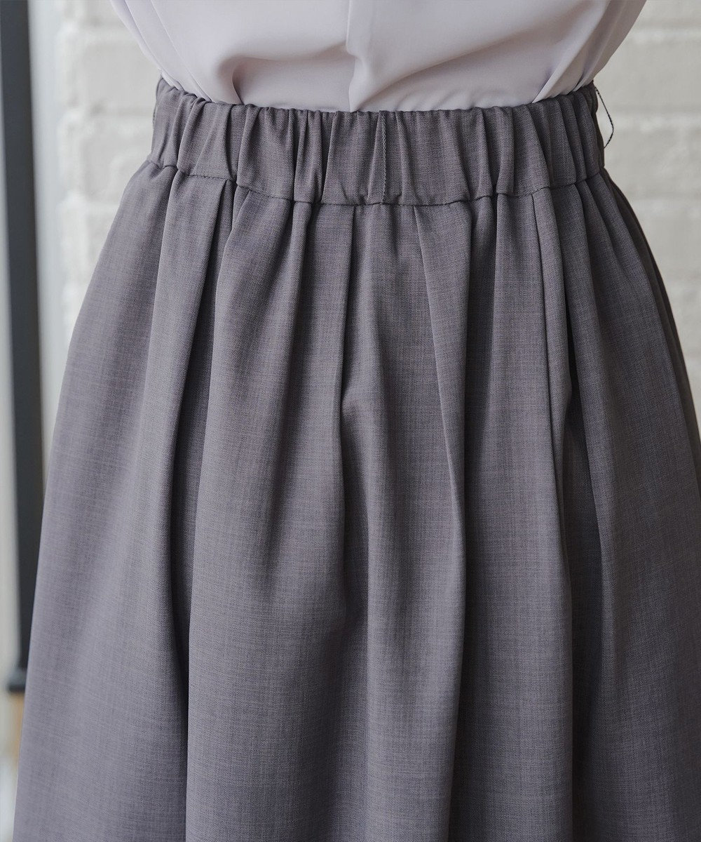 Tiaclasse L ベルト付きフレアスカート 