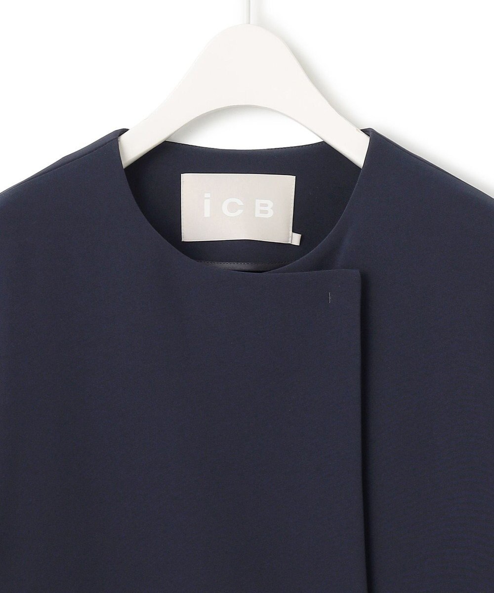 ICB L TaPeダブルクロス ノーカラーコート 