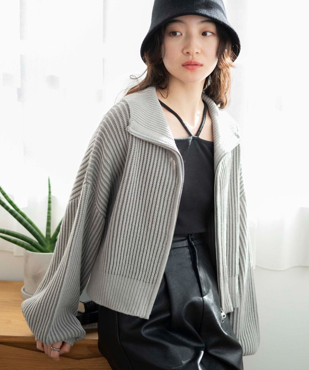 WEGO ダブルジップショートカーデ 