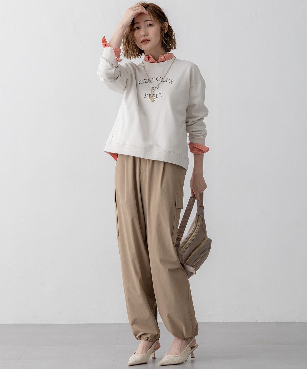 23区 【洗える】CANCLINI クロップド テントライン シャツ 