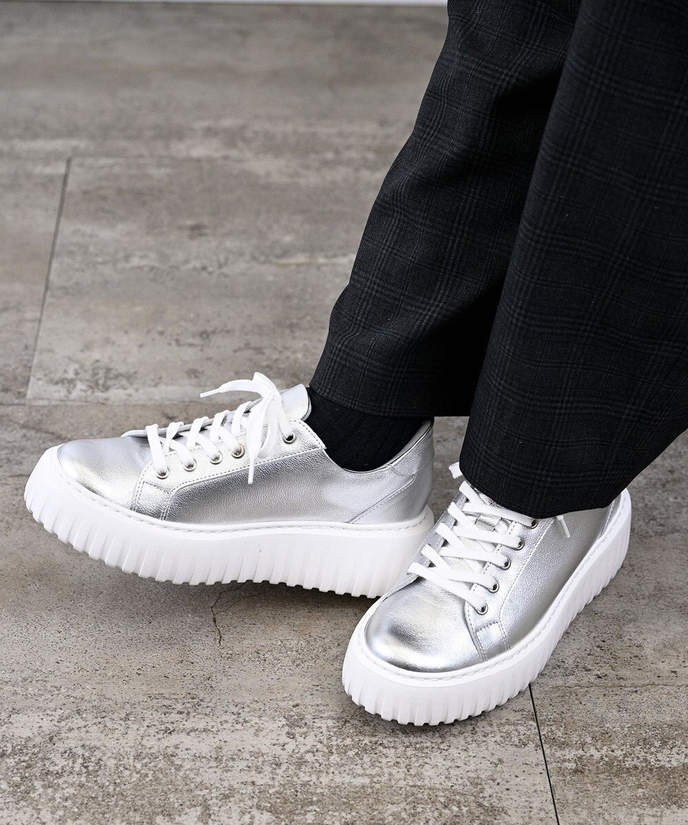 Pointer 日本製 レースアップ厚底スニーカー 