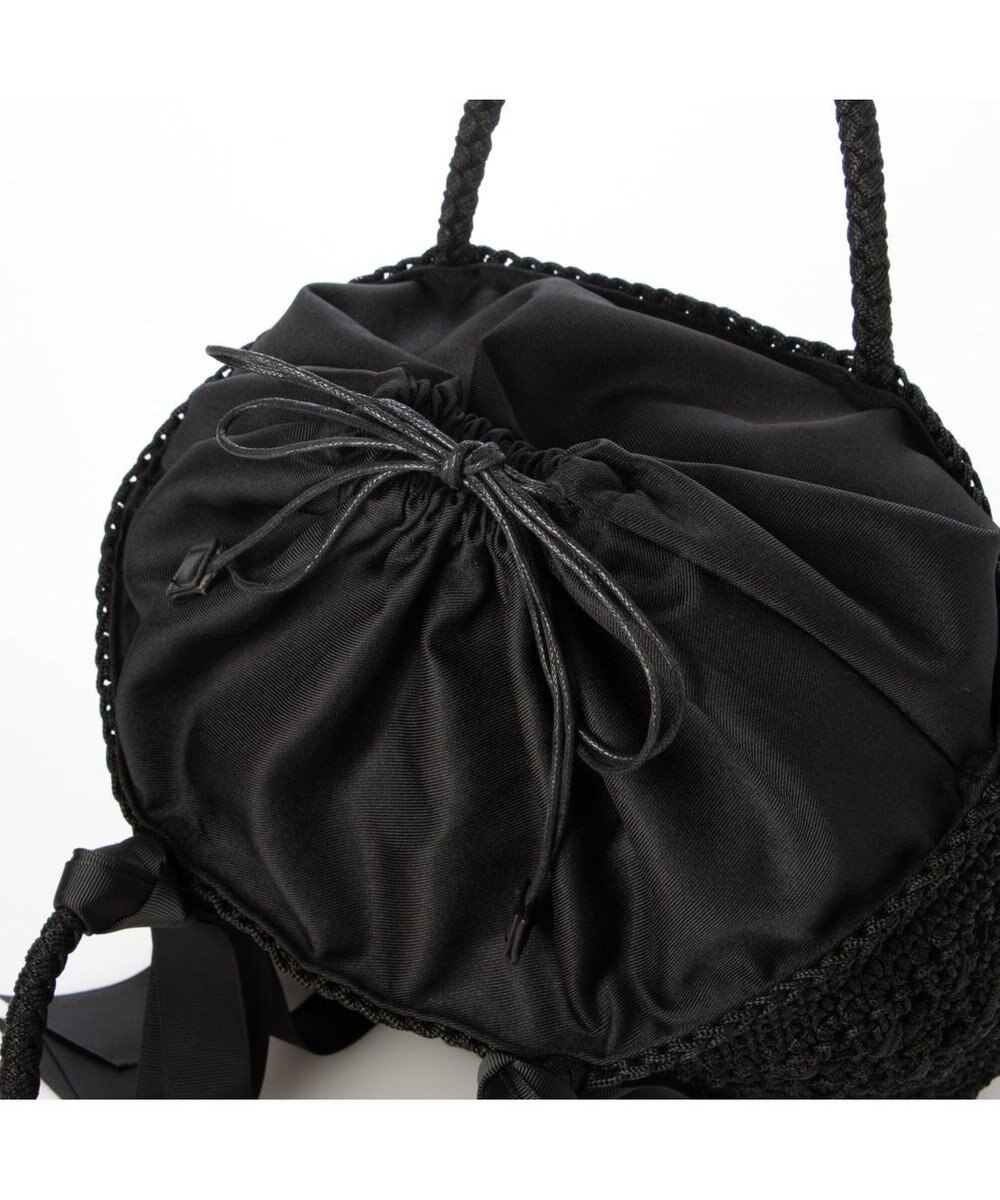 UNBILLION カシュカシュ cachecache / 下がりグログラン柄編みトート カゴバッグ 