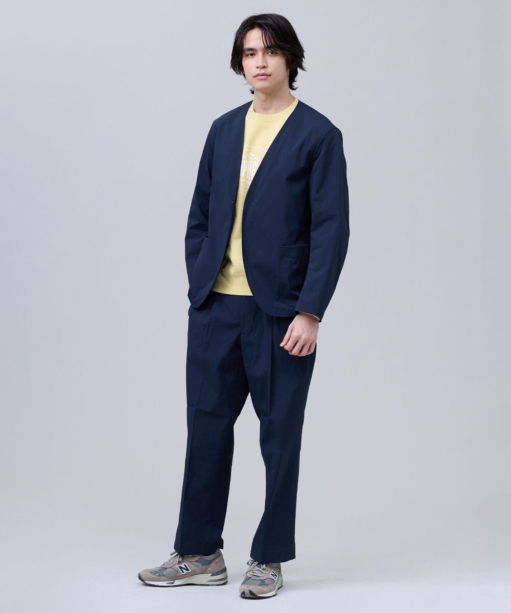 J.PRESS MEN 【J.PRESS ORIGINALS】【UNISEX】Nylon Polyurethane Dray Stretch No Collar Jacket 