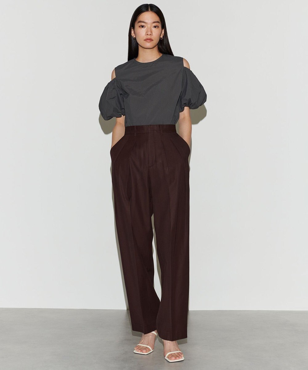 NAVE 【Nave　撥水機能・UVカット・透湿・接触冷感】ナイロンワッシャー ブラウス 