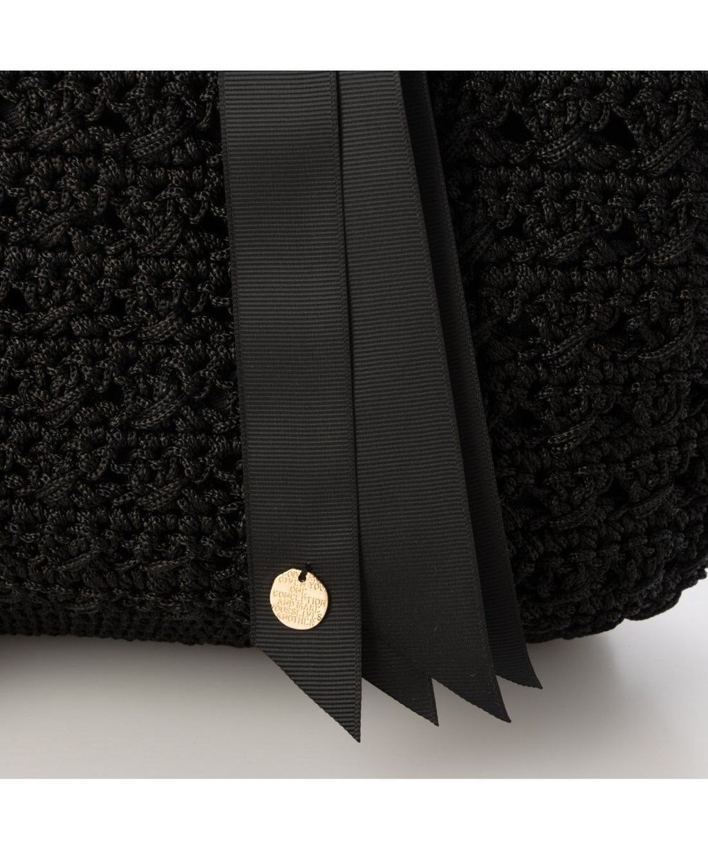 UNBILLION カシュカシュ cachecache / 下がりグログラン柄編みトート カゴバッグ 