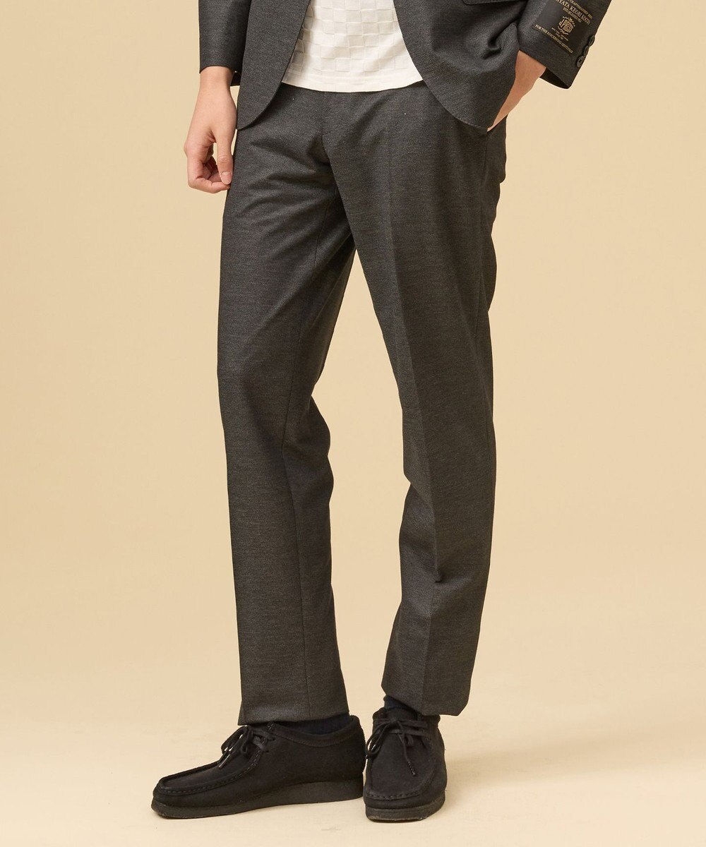 J.PRESS MEN 夏に嬉しい6つの高機能【セットアップ対応】【J.PRESS-POOL WOOL】ジャージーセットアップ スラックス 