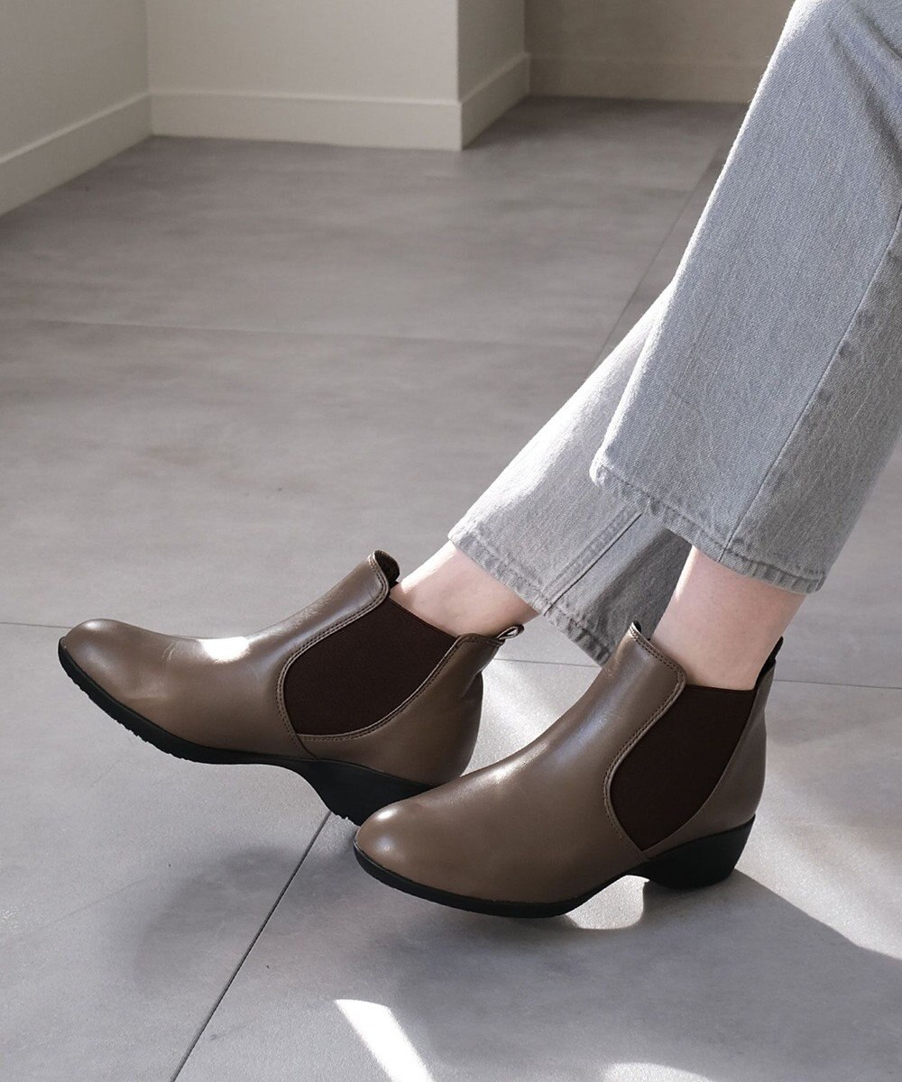 Pointer 本革 両ゴム サイドゴアショートブーツ 