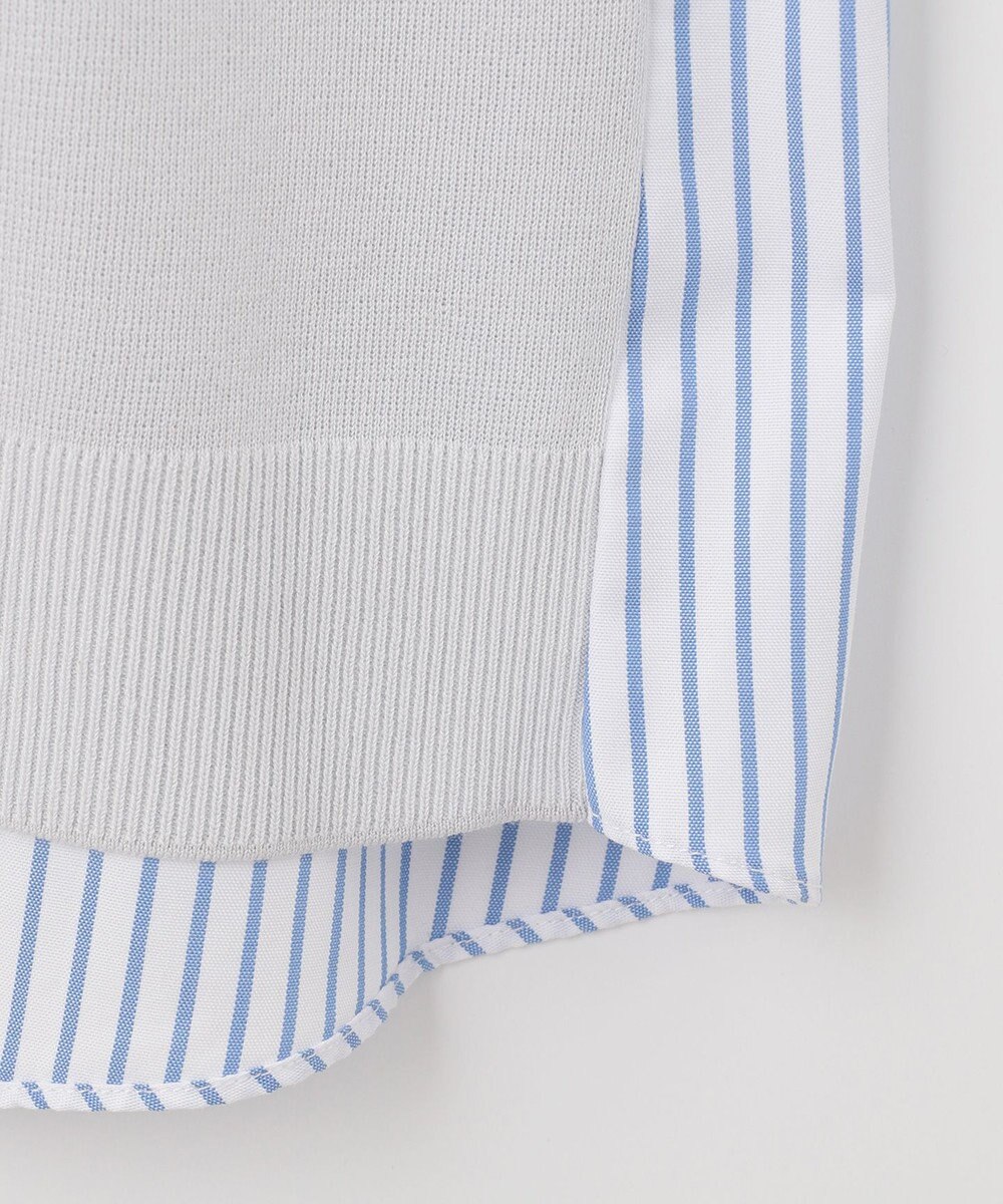 自由区 【洗える】ハイツイストコットンアセテート バックデザイン プルオーバーニット 