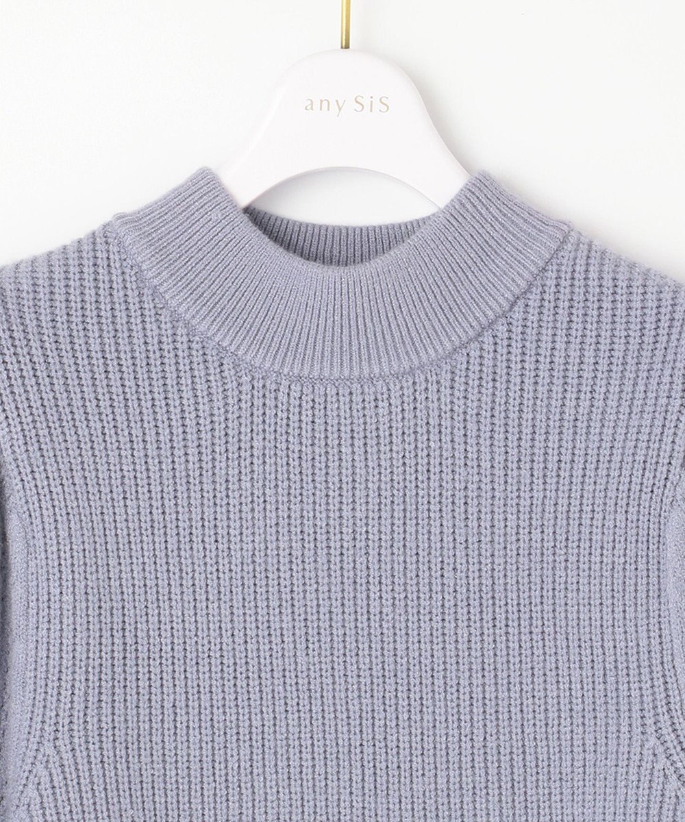 ANY SIS 【Oggi1月号掲載】モックネック袖パール調 ニット 