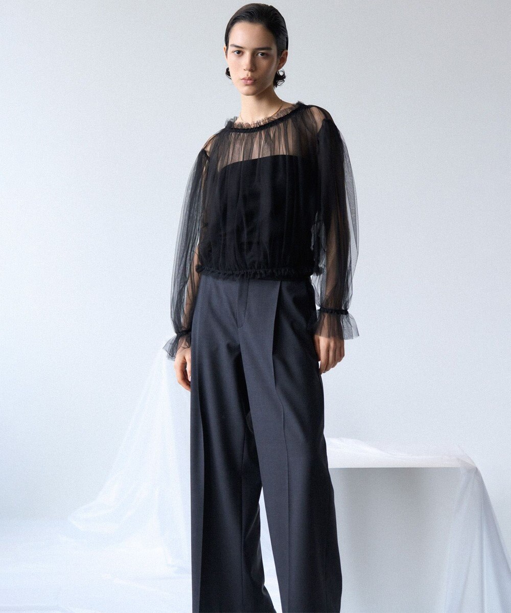 23区 S 【GOLD LABEL】チュール ギャザーブラウス 