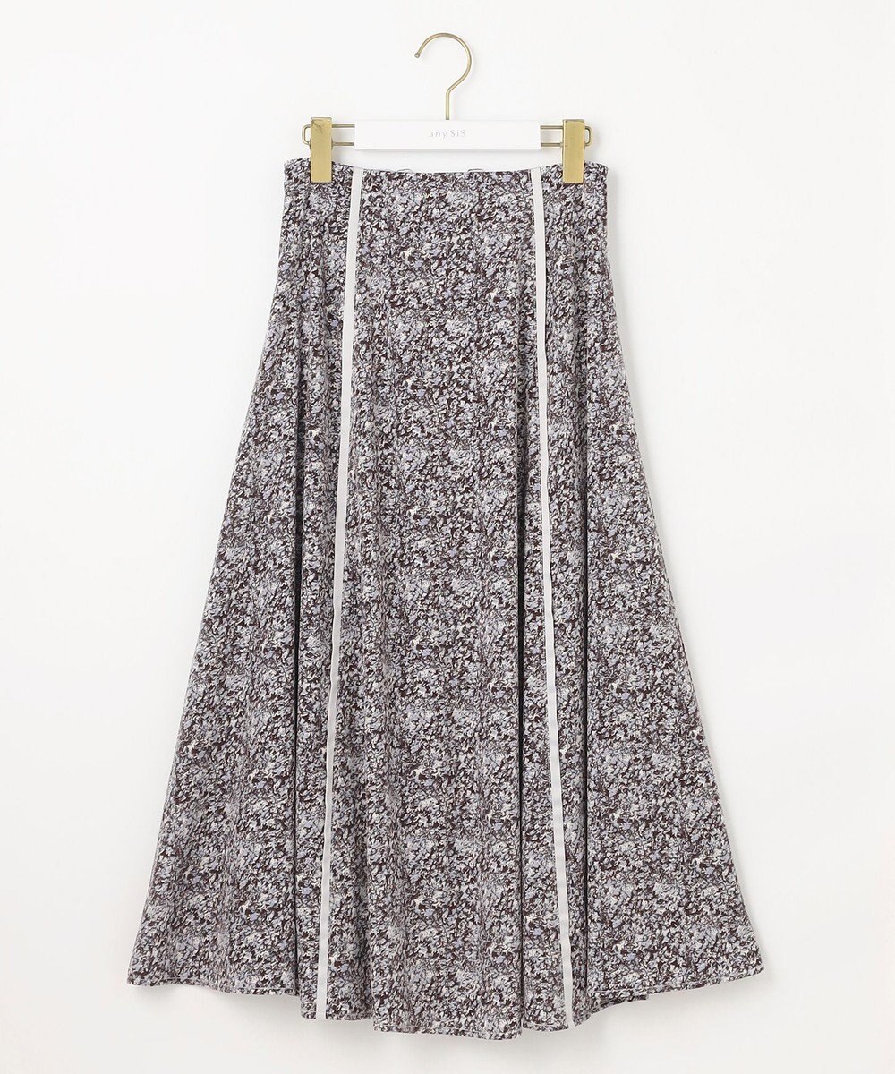 ANY SIS 【洗える】ラインポイントフラワー スカート 